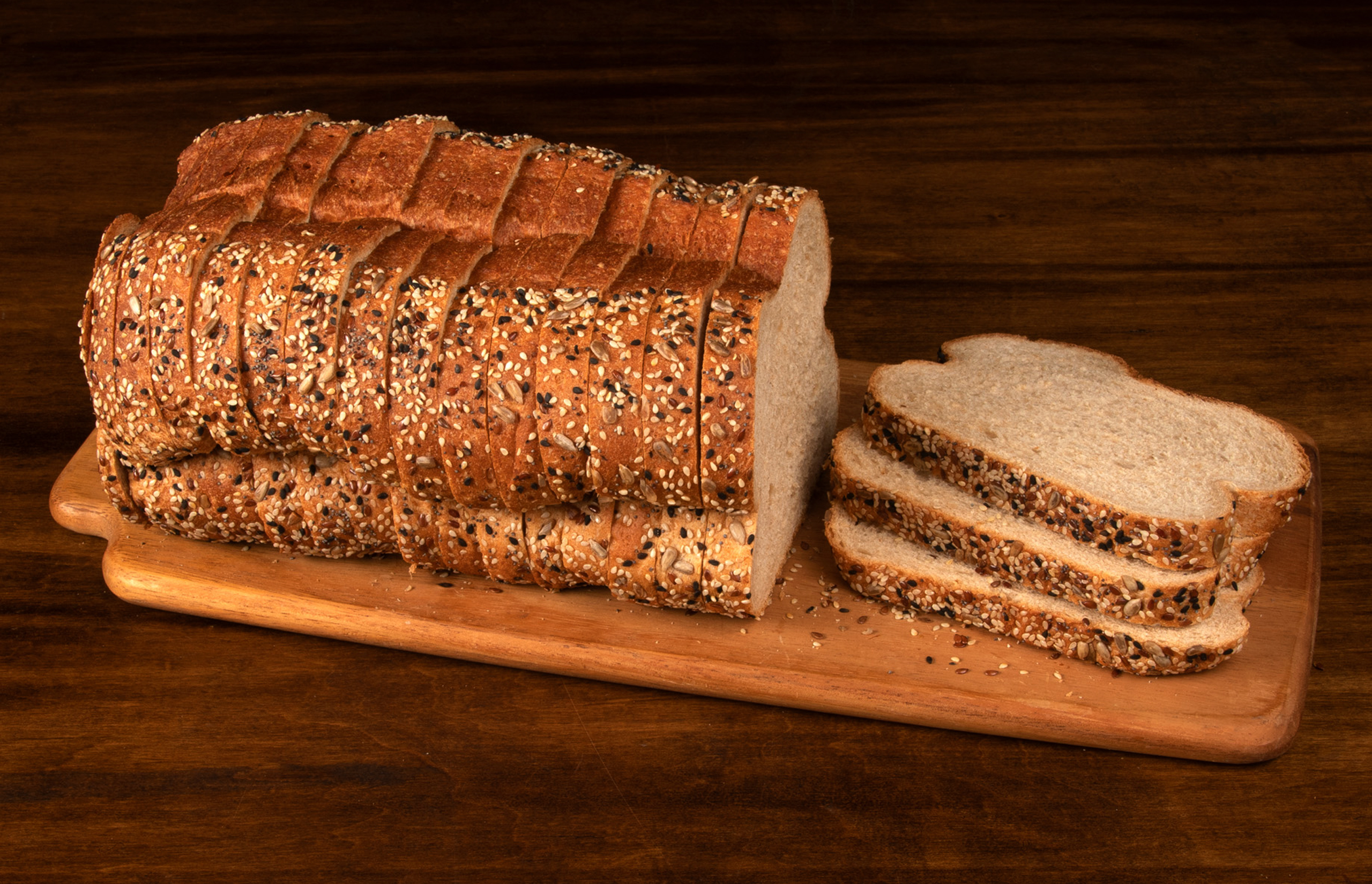 Whole Wheat Seeded 5/8″ White Sesame, Black Sesame, Caraway WHEATBASKETSDSL